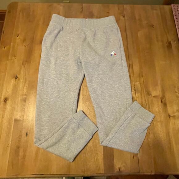 Le Coq Sportif Grey Joggers Sweatpants Cotton Size L - Picture 1 of 14